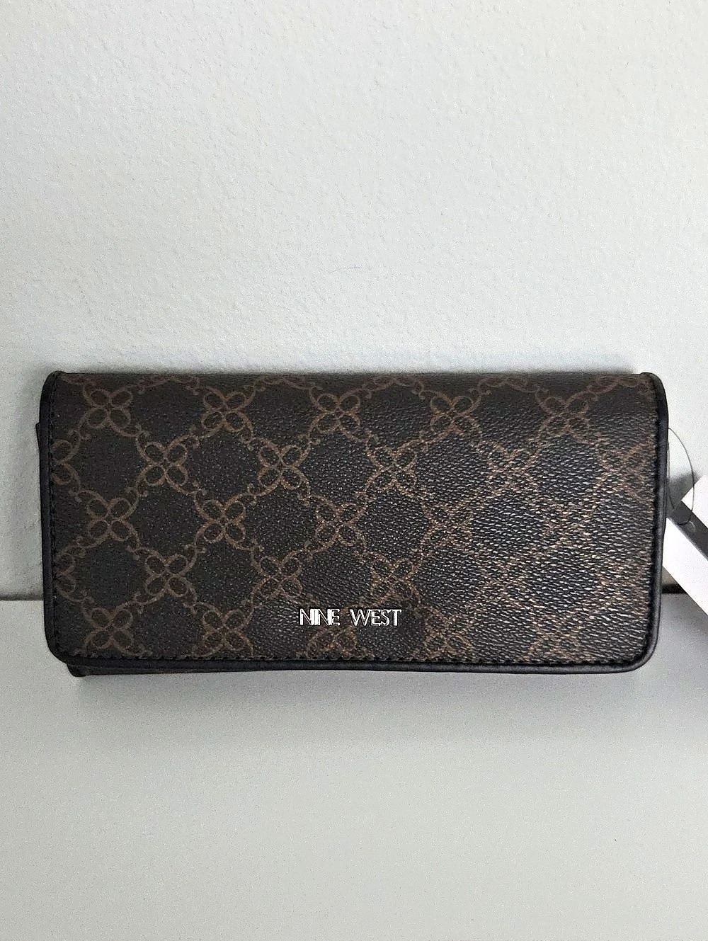 Nine West Geometric Brown & Black Wallet